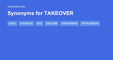 makeover synonym|another word for takeover.
